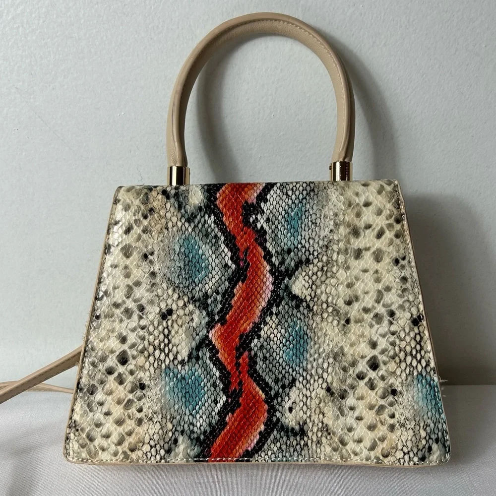 Urban Expressions Willow Crossbody Top Handle Snakeskin Detachable Strap‎ Purse